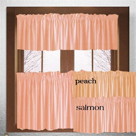 The kitchen is a space where we get all the nourishment for the whole family and is an essential part of many homes. Solid Peach or Salmon Colored Kitchen/Cafe Curtains