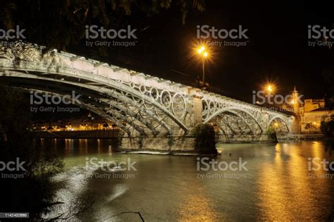 Bridge Of Triana At Night Stock Photo Download Image Now