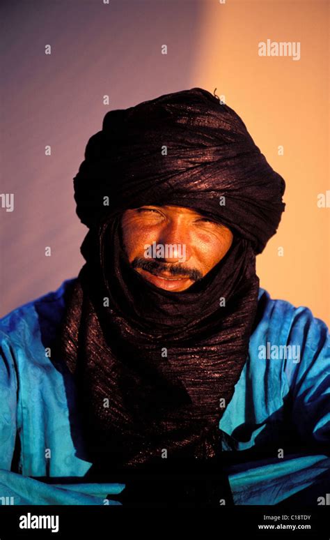 Libya Region Of The Desert The Fezzan Sahara Tuareg In The Dunes