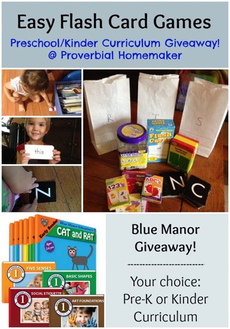Perfect distraction to help you play with your child while working on attention, memory, cause and effect processing, letter recognition, word building and more. Easy Flash Card Games (FULL Pre-k/K Curriculum Giveaway ...
