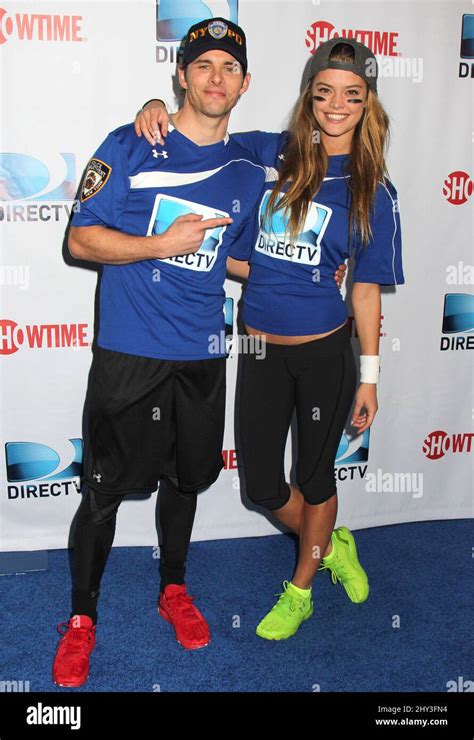 James Marsden And Nina Agdal Attending Directvs 8th Annual Celebrity