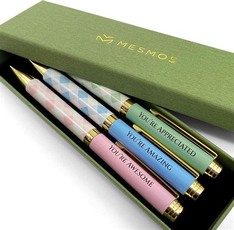 Amazon Com Mesmos Pk Pastel Ballpoint Pen Set Thank You Gifts For