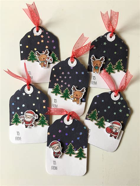 Handmade Christmas Tags Reindeer Tags Santa Claus Tags Etsy Australia