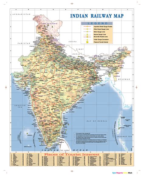 Roadways Map Of India Colored Map