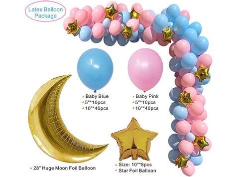 Gender Reveal Balloon Garland Arch Kit 109pcs Pink Blue And Etsy