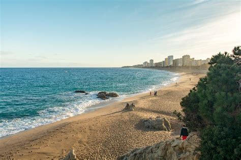 Sunset In Mediterranean Beach In Costa Brava Platja D Arocatalonia