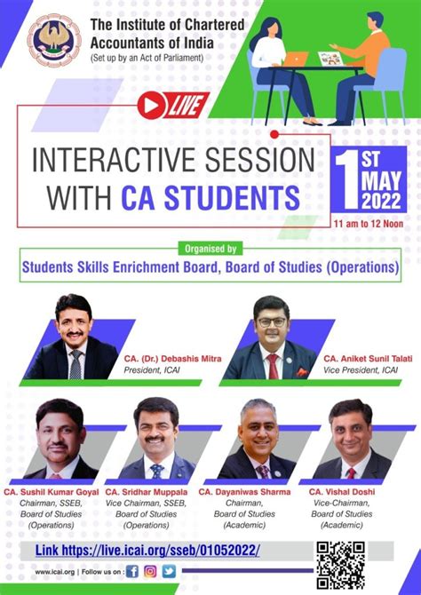 Icai Organising Live Interactive Session With Ca Students Taxconcept