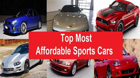 Top Most Affordable Sports Cars Youtube