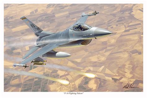 F 16 Fighting Falcon Painting By Mark Karvon Fine Art America