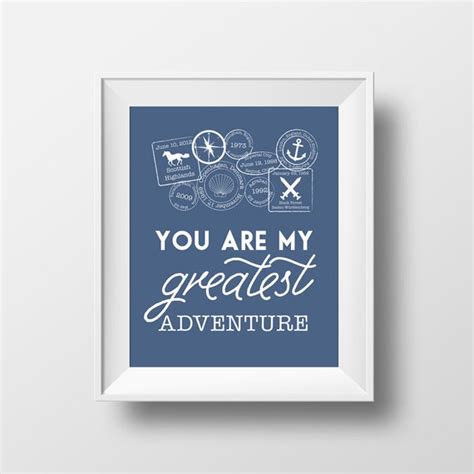 To my mind, the greatest reward and luxury of travel is to be able to experience everyday things as if for the first time, to be in a position in which almost nothing is so. Disney Quote Art Print, You are my greatest adventure -The Incredibles, blue archival cotton ...
