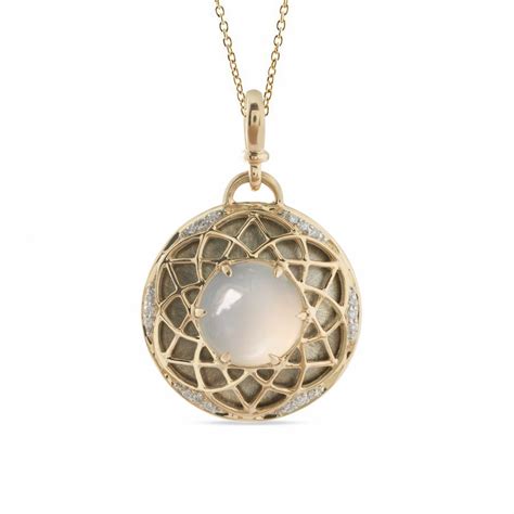 Sacred Geometry Pendant Necklace In 18k Yellow Gold Silver La Maison