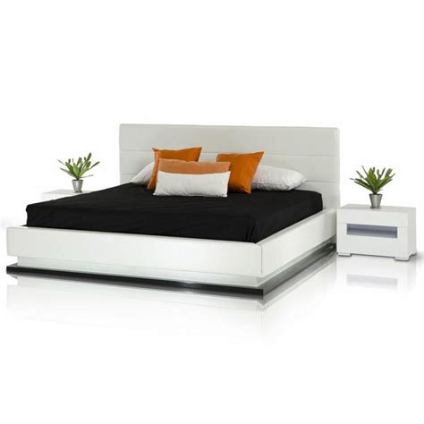 Modrest Infinity Contemporary Platform Bed With Lights Contemporary