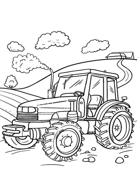 Easy Tractor Coloring Pages Coloring Pages