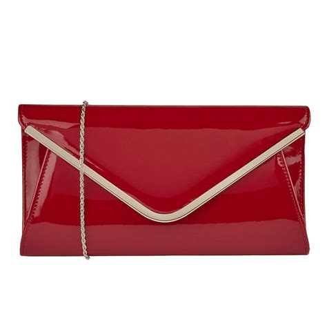 Sommerton Red Shiny Clutch Bag