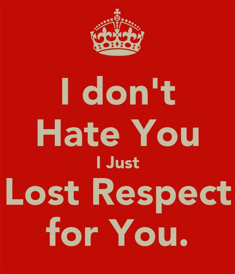 I Dont Hate You I Just Lost Respect For You Keep Calm And Carry On