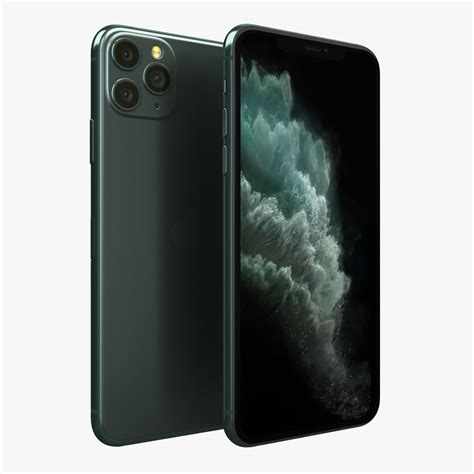 Apple IPhone 11 Pro Max Midnight Green 3D Model 39 3ds C4d Fbx