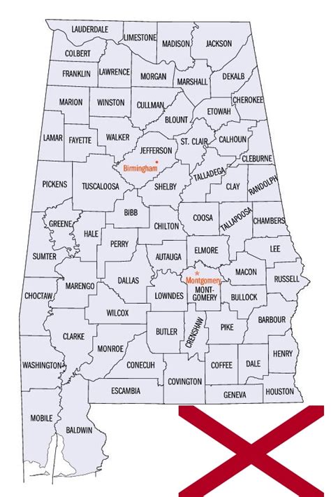 List Of All Counties In Alabama