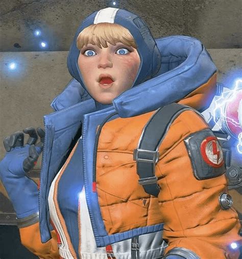 Apex Legends S02 Wattson Orange And Blue Cropped Jacket With Hood A2