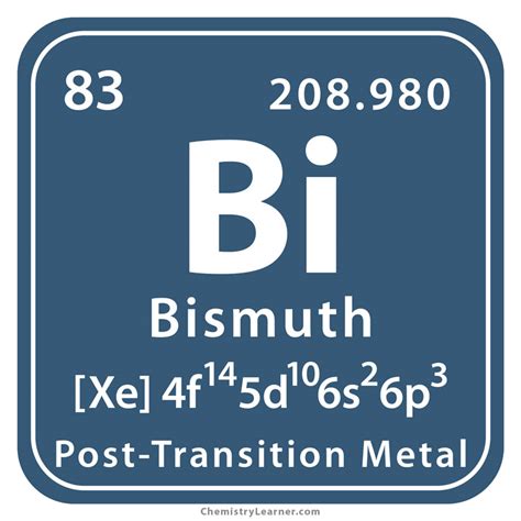 Bismuth Facts Symbol Discovery Properties Uses