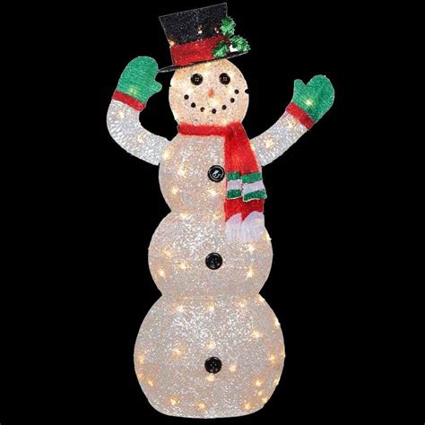 National Tree Company 48 In Snowman Decoration With Clear Lights Df