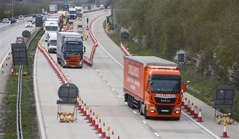 Operation Brock Contraflow On M20 Between Ashford And Maidstone