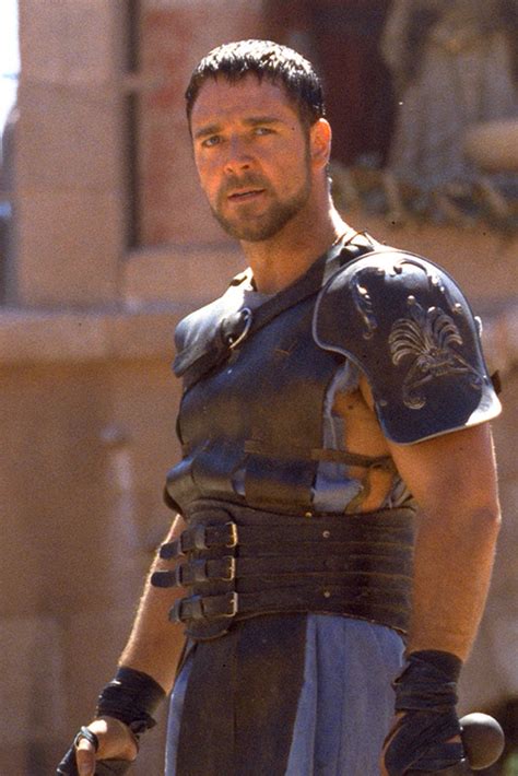The gladiator star was super dressed down in a tight navy polo shirt with black track pants. Ridley Scott says a new Gladiator movie is on the cards!