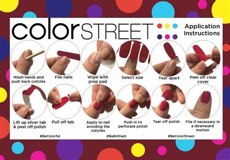 color street nail application instructions buff tops of nails especially if you have been