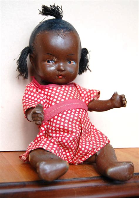 Vintage 1930 Black Topsy Doll 95 African American Composition Hair
