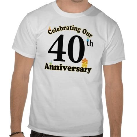 40th Anniversary Shirt Print Design T Shirt Shirts