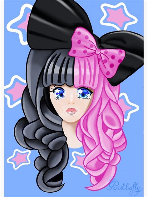 Pretty Pink And Black Haired Girl Poster By Bubbafly Redbubble