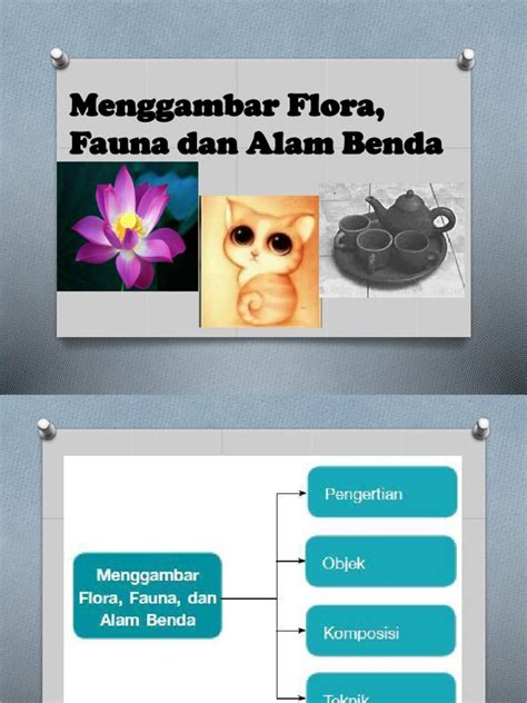 Tetapkan letak objek gambar pd tempat yg sdh di tentukan 3. Menggambar Flora, Fauna dan Alam Benda.pptx