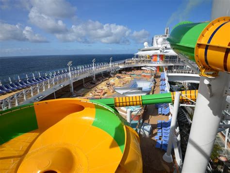 The Giant Water Slides On Royal Caribbeans New Symphony Of The Seas