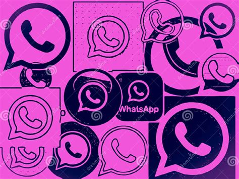 Whatsapp Messenger Logo Icons In Colourful Background Illustration