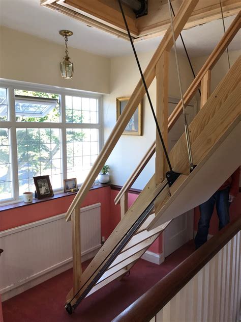 Loft Centre Windsor Electric Sliding Wooden Stairway