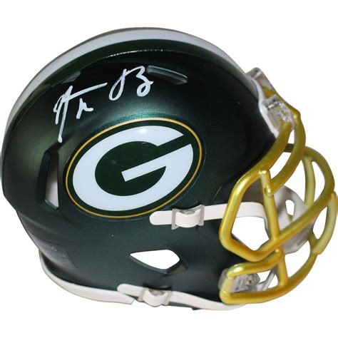 Aaron Rodgers Personally Signed Authentic Green Bay Packers Blaze Mini Helmet Ebay