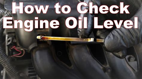 How To Check Your Oil Level Read Your Dipstick Youtube