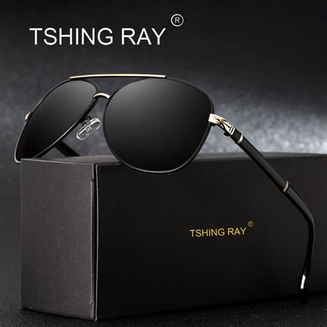 tshing ray men s polarized pilot sunglasses men fashion brand design coating male driving sun