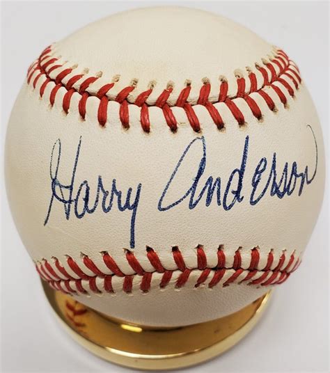 autographed harry anderson rawlings official national league baseball main line autographs