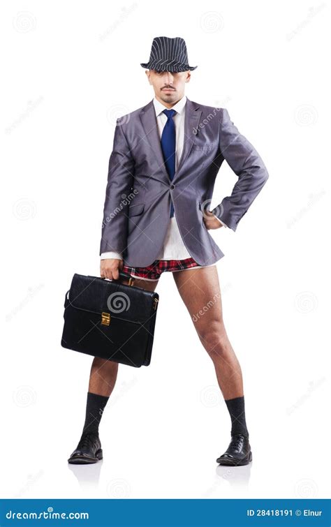 Nude Businessman Isolated Stock Image Image Of Exposed 28418191