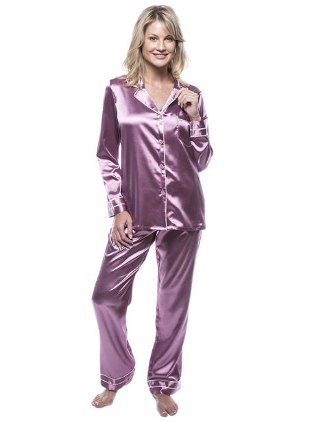 Womens Classic Satin Pajama Set