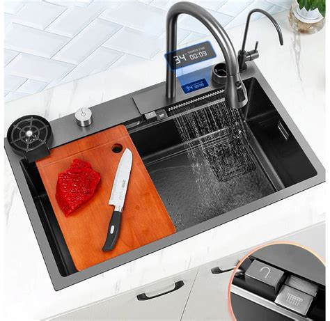 Take Your Kitchen To The Next Level With This Stunning Waterfall Sink