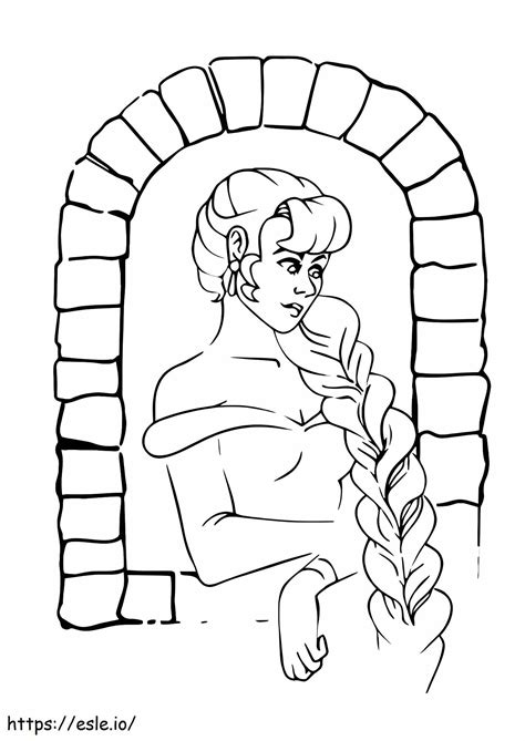 bastante rapunzel para colorear
