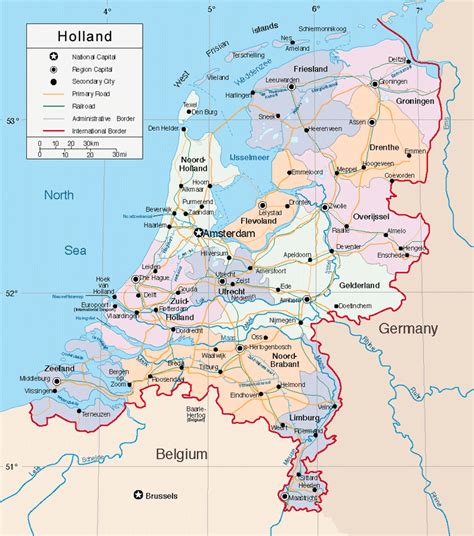 Political map of the netherlands. Netherlands Map