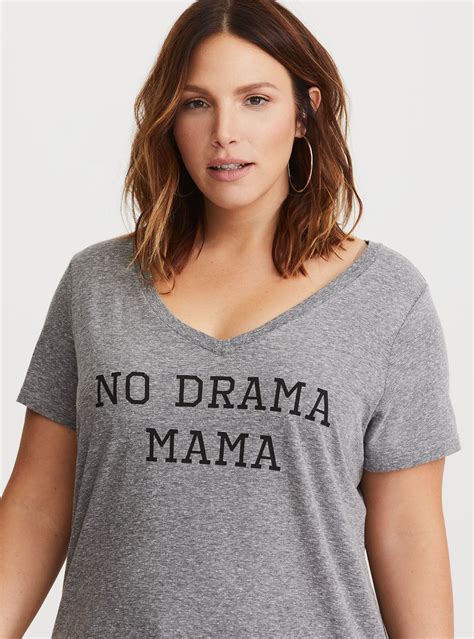 grey no drama mama v neck tee mothers day shirts drama shirts v neck tee