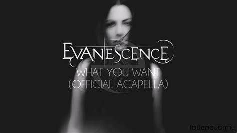 Evanescence What You Want Official Acapella Youtube