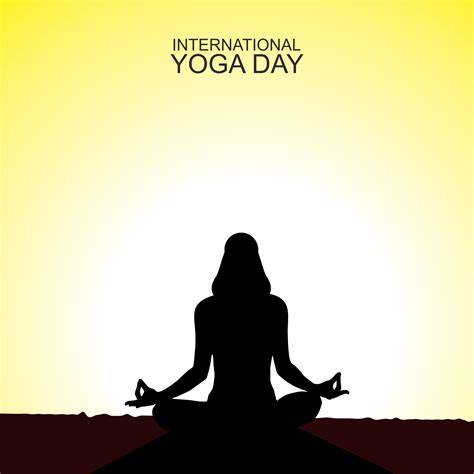 Yellow International Yoga Day Poster Vector Art At Vecteezy