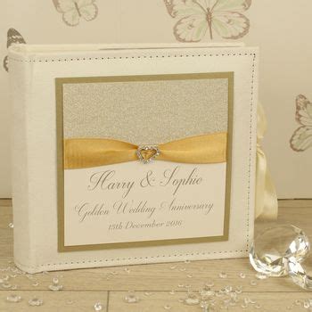 Personalised Golden Wedding Anniversary Photo Album By Dreams To