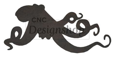 Octopus Silhouette Dxf File For Cnc