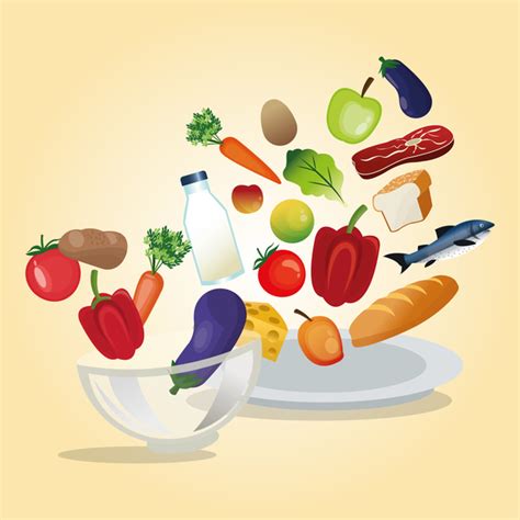 Healthy Food Illustration Vectors 06 Free Download
