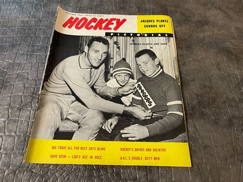 October 1963 Hockey Pictorial Sports Magazine Jacques Plante Ebay